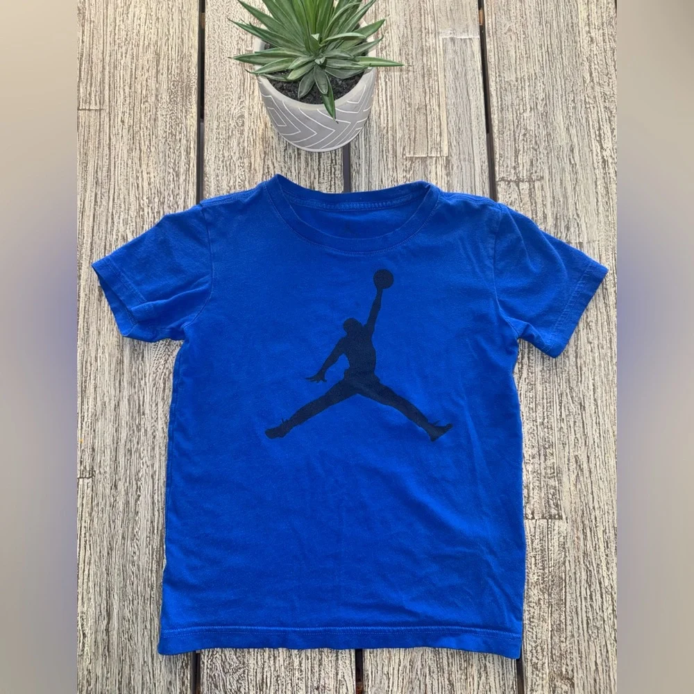 Set of 2, Boys Blue Nike & Jordan T-Shirts Set, Sz Small